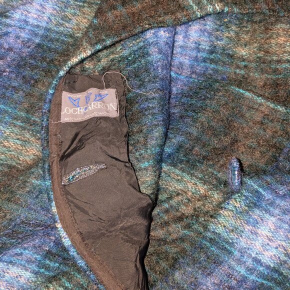 VTG Lochcarron Scottish Mohair Wool Cape Mantle Poncho Wrap Shawl Tartan Plaid - Picture 7 of 10